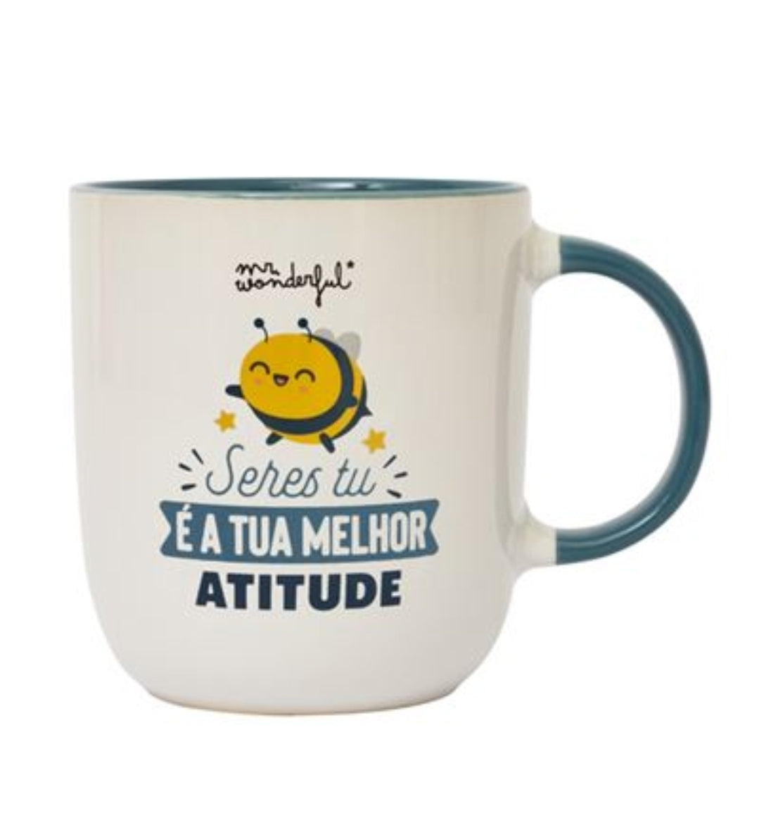 Caneca mr.Wonderful "Seres Tu é a Tua Melhor Atitude"
