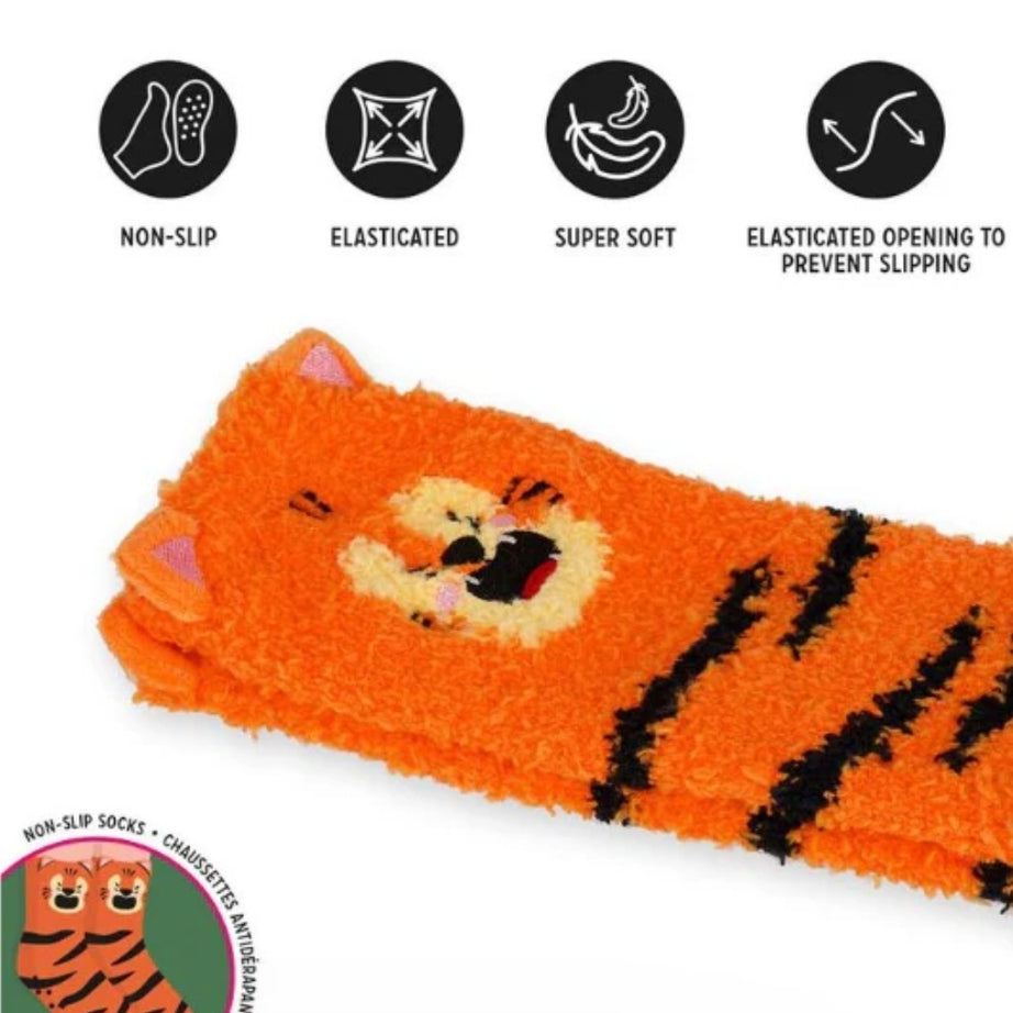 Meias Antiderrapante 3D Tigre - Tamanho 26-34 Legami