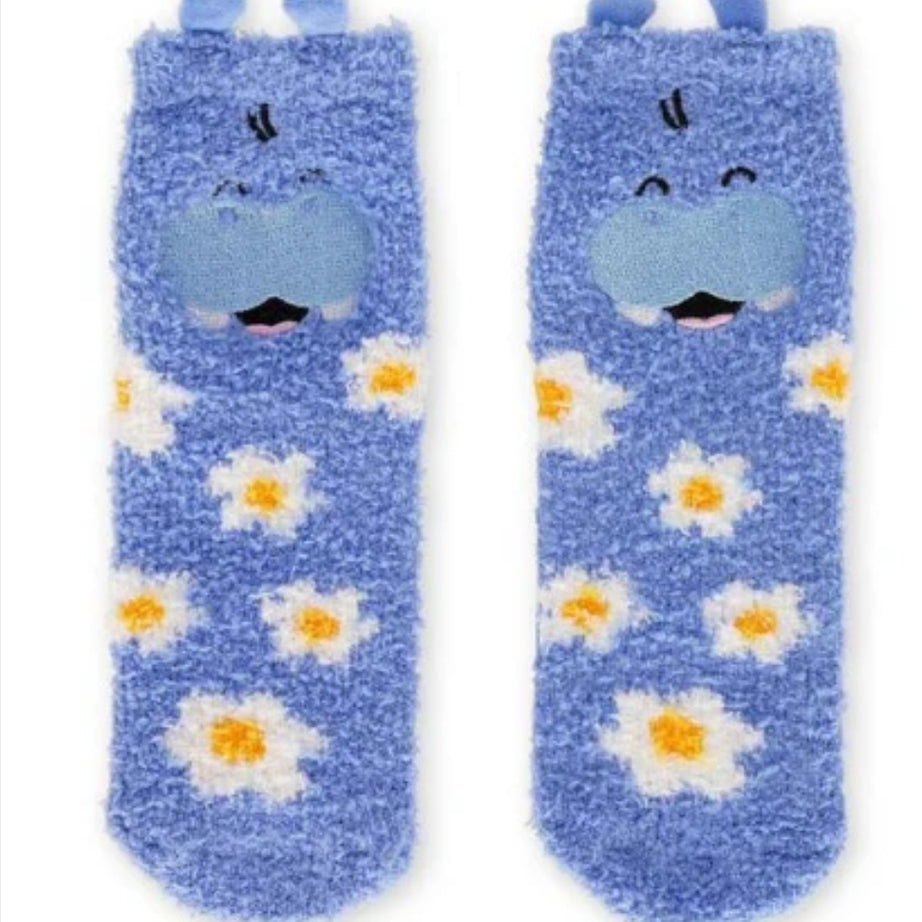 Meias Antiderrapante 3D  Hipopótamo- Tamanho 26-34 Legami