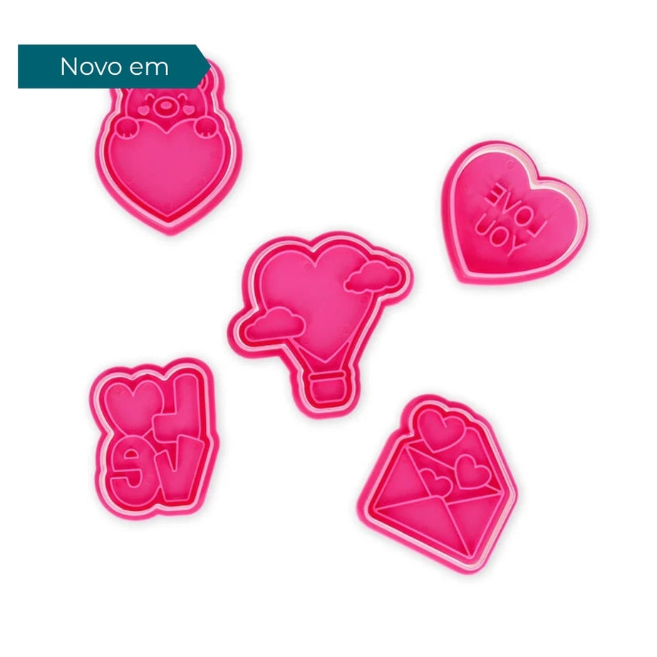 Conjunto de 5 cortadores de biscoitos - Hora dos biscoitos! Legami