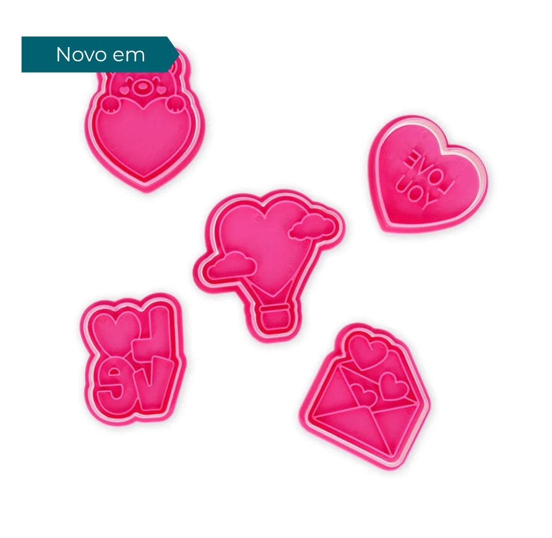 Conjunto de 5 cortadores de biscoitos - Hora dos biscoitos! Legami