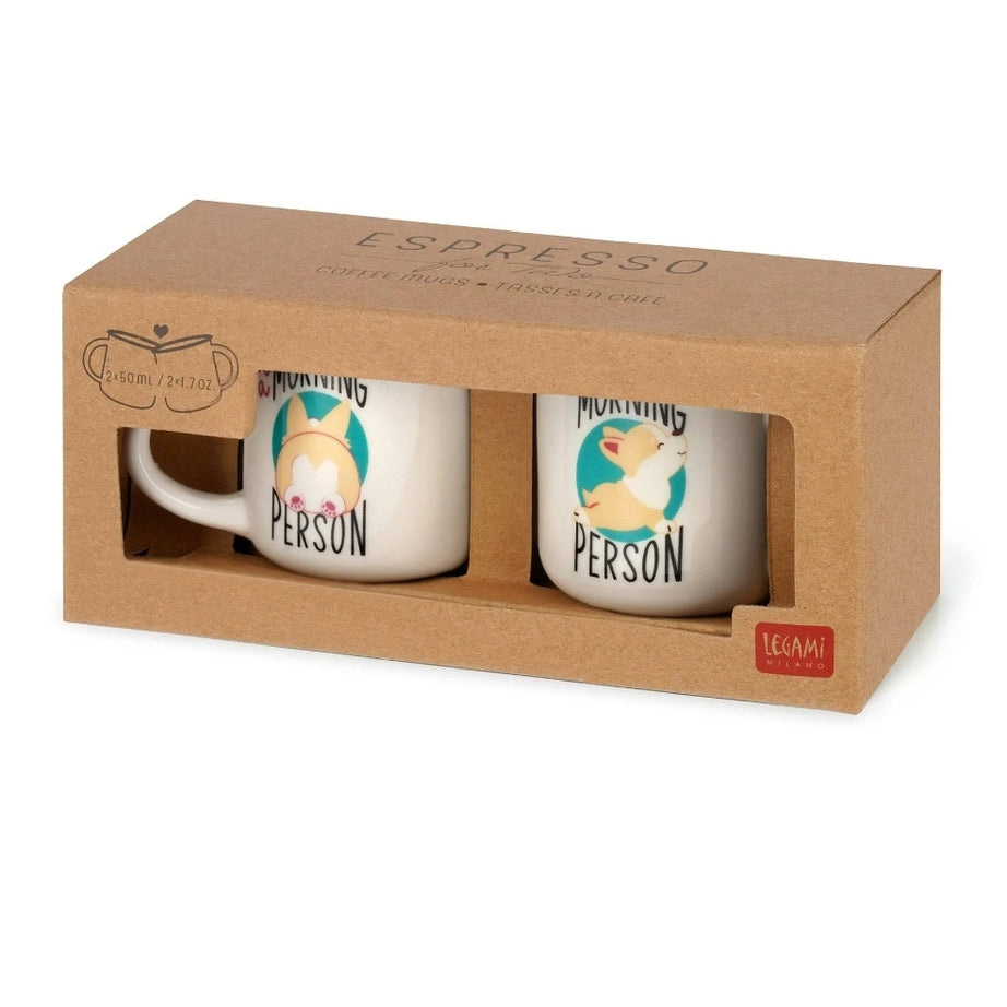 Conjunto 2 Chávenas Café Corgi Legami