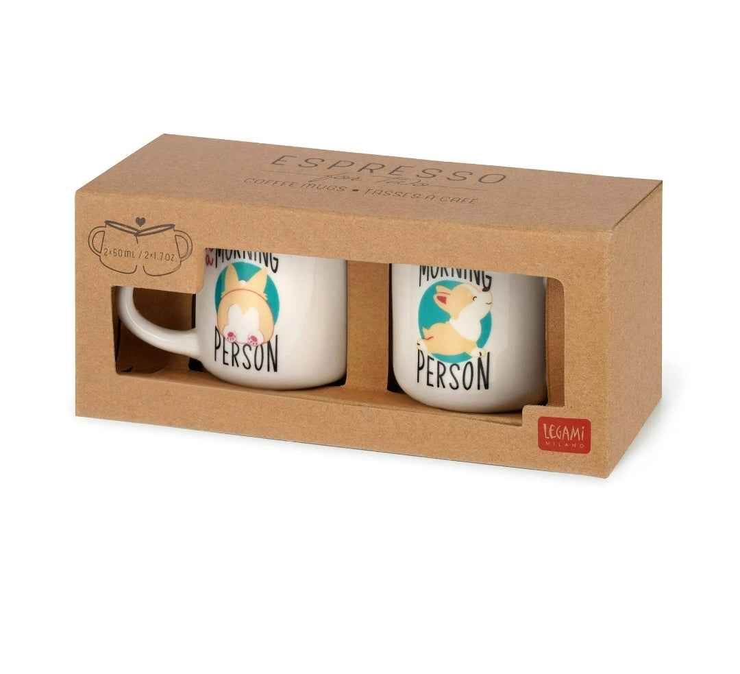 Conjunto 2 Chávenas Café Corgi Legami