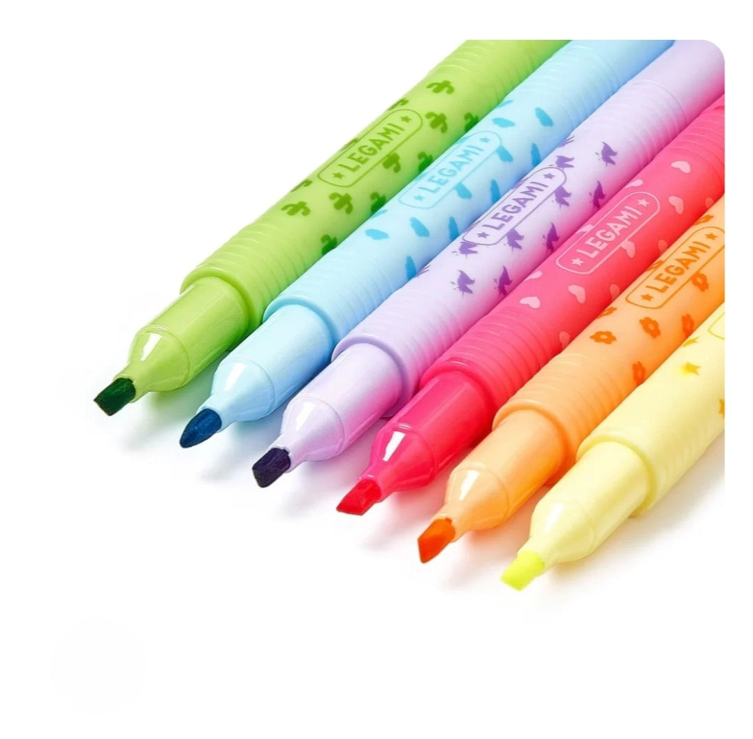 Conjunto de 6 Sublinhadores Apagáveis Legami