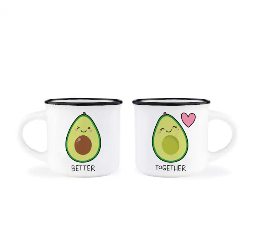 Conjunto 2 Chávenas Café Abacate Legami