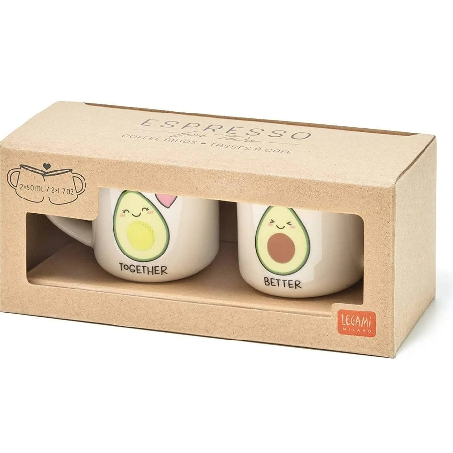 Conjunto 2 Chávenas Café Abacate Legami
