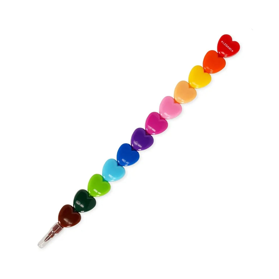 12 Lápis de Pintar em Forma de Coração Empilháveis Legami