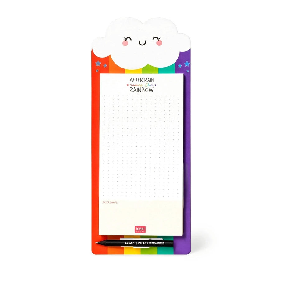 Bloco de Folhas com Íman e Lápis Rainbow Legami