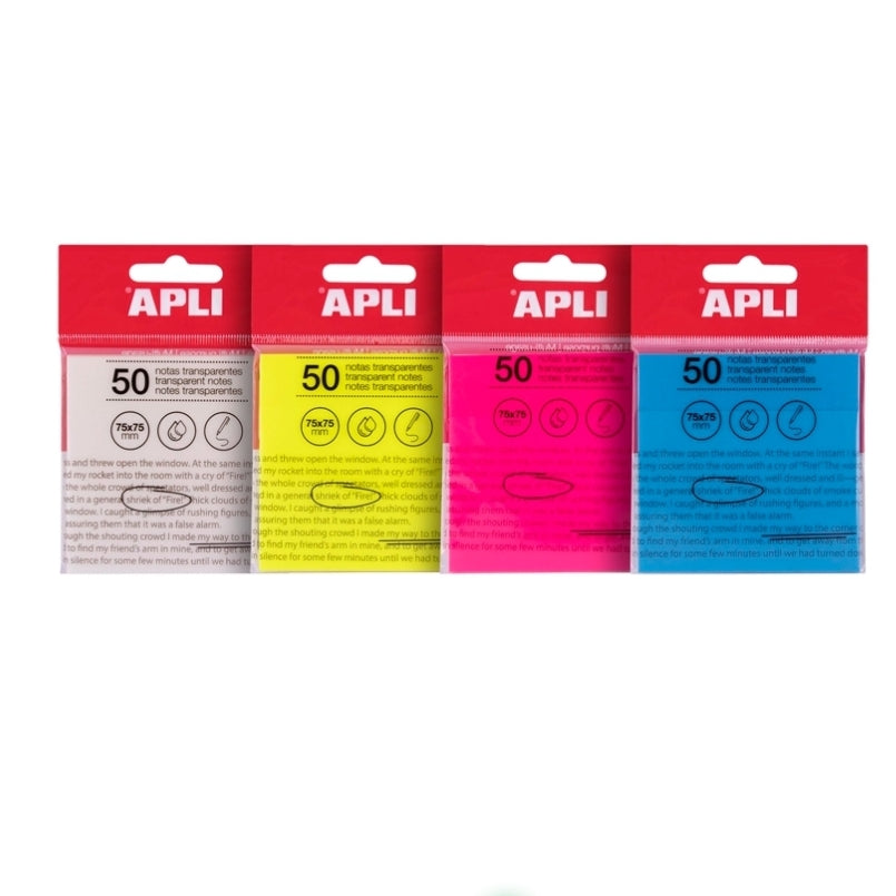 Post Its Transparentes na cor Amarelo