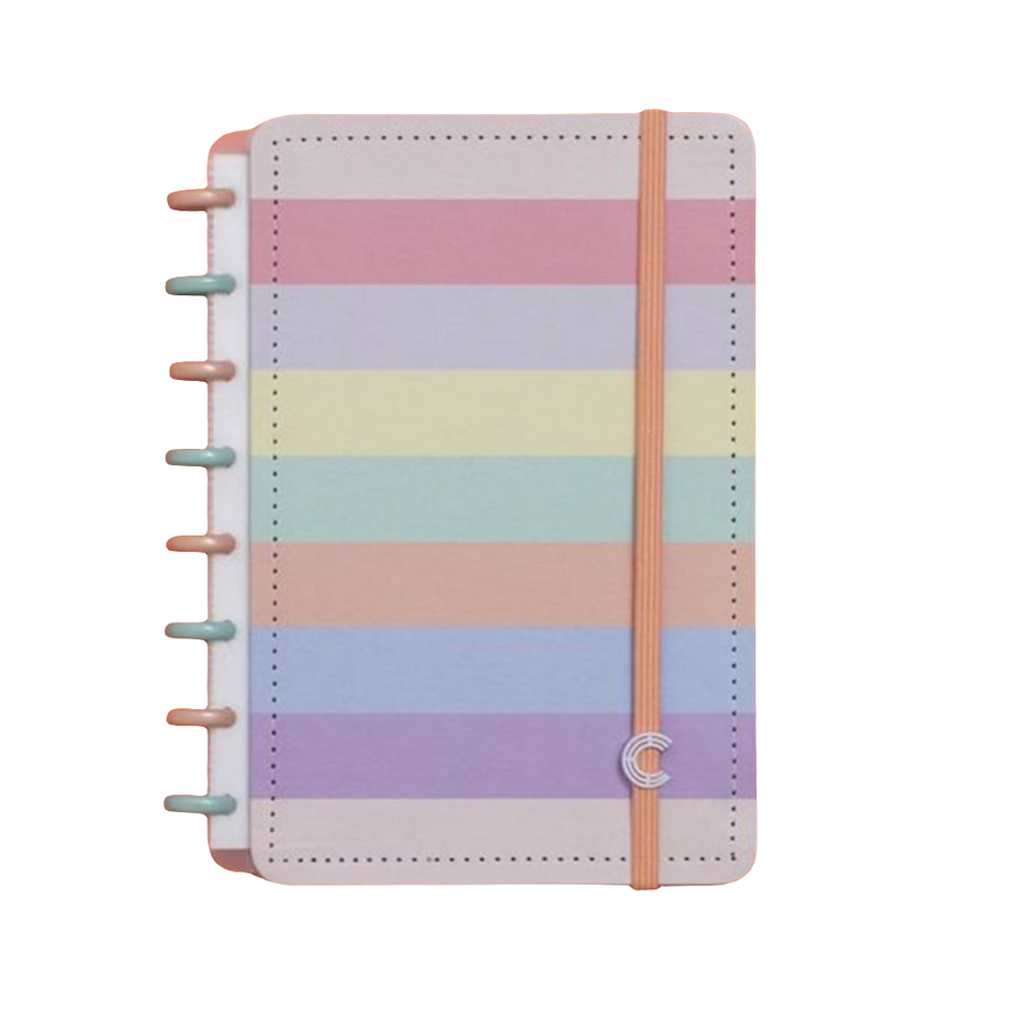 Caderno Inteligente  A5 Arco-íris Pastel