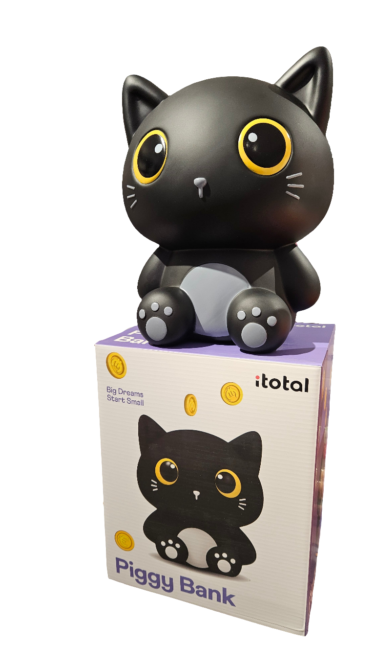 Mealheiro Gato Preto 27cm Itotal