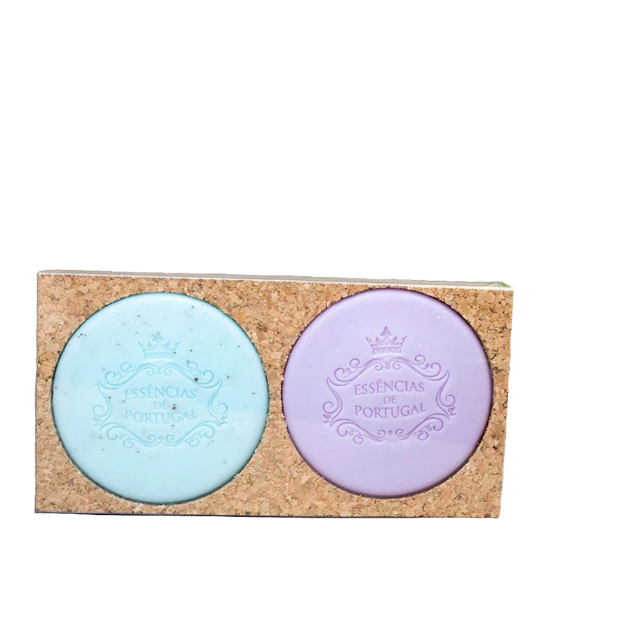 2 Sabonetes em Base de Cortiça-  Alfazema e Lavanda