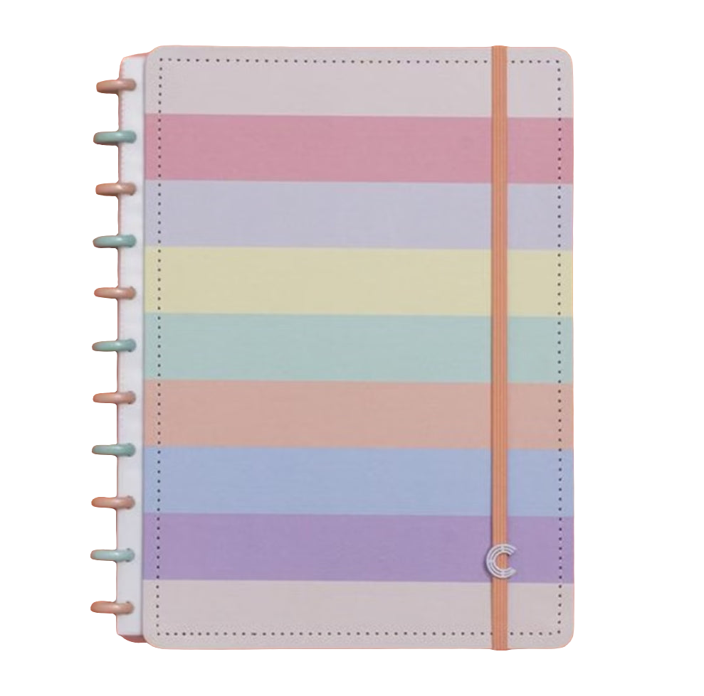 Caderno Inteligente A4 Arco-íris Pastel