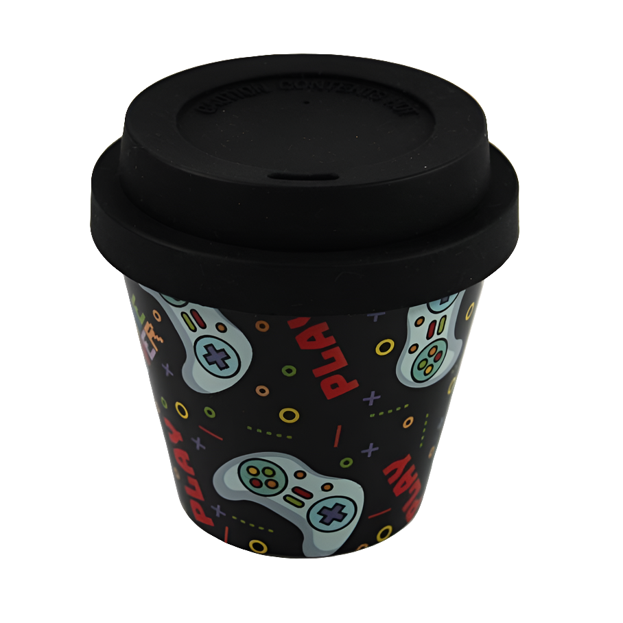 Copo Café com Tampa 90ml - Gamer