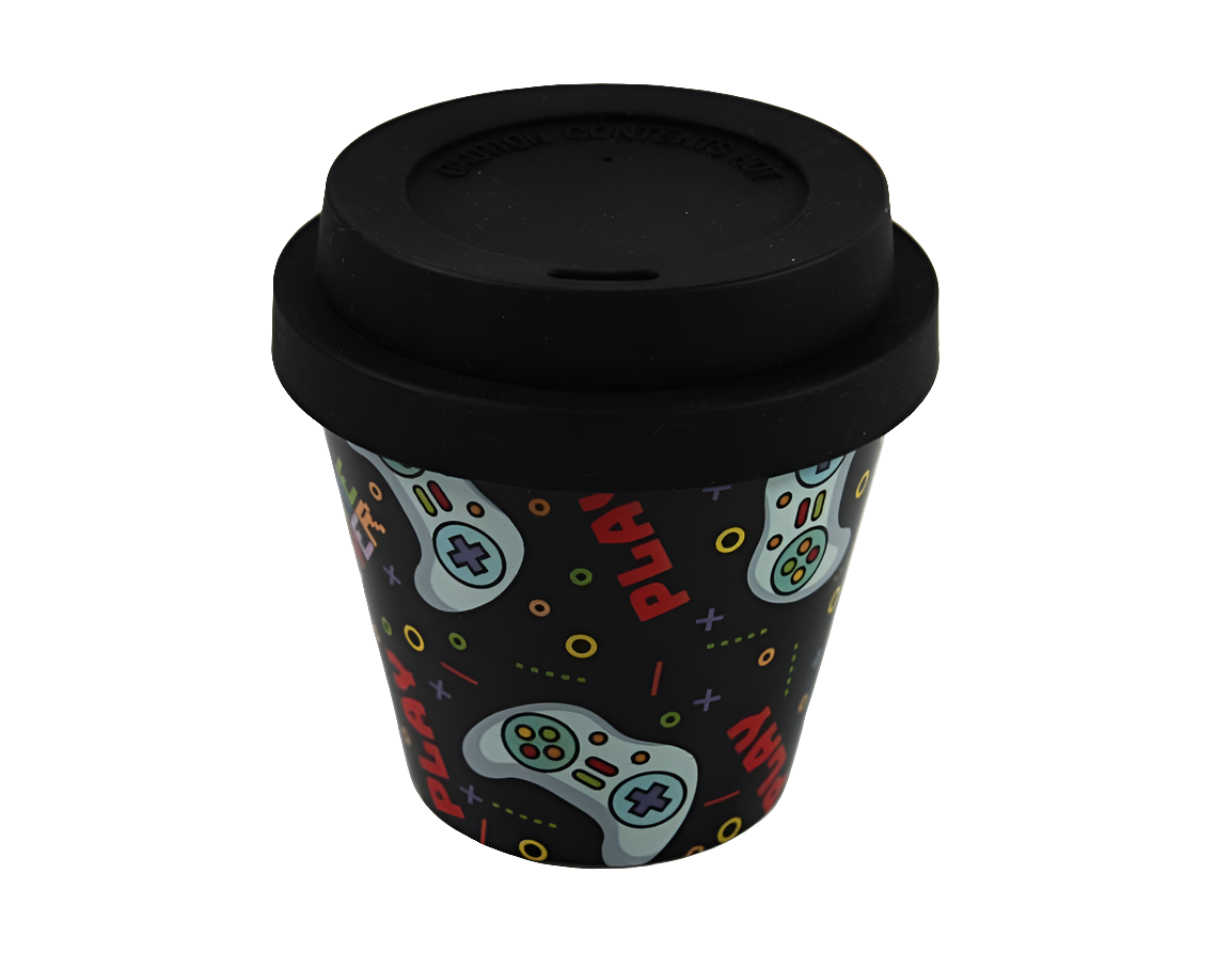 Copo Café com Tampa 90ml - Gamer