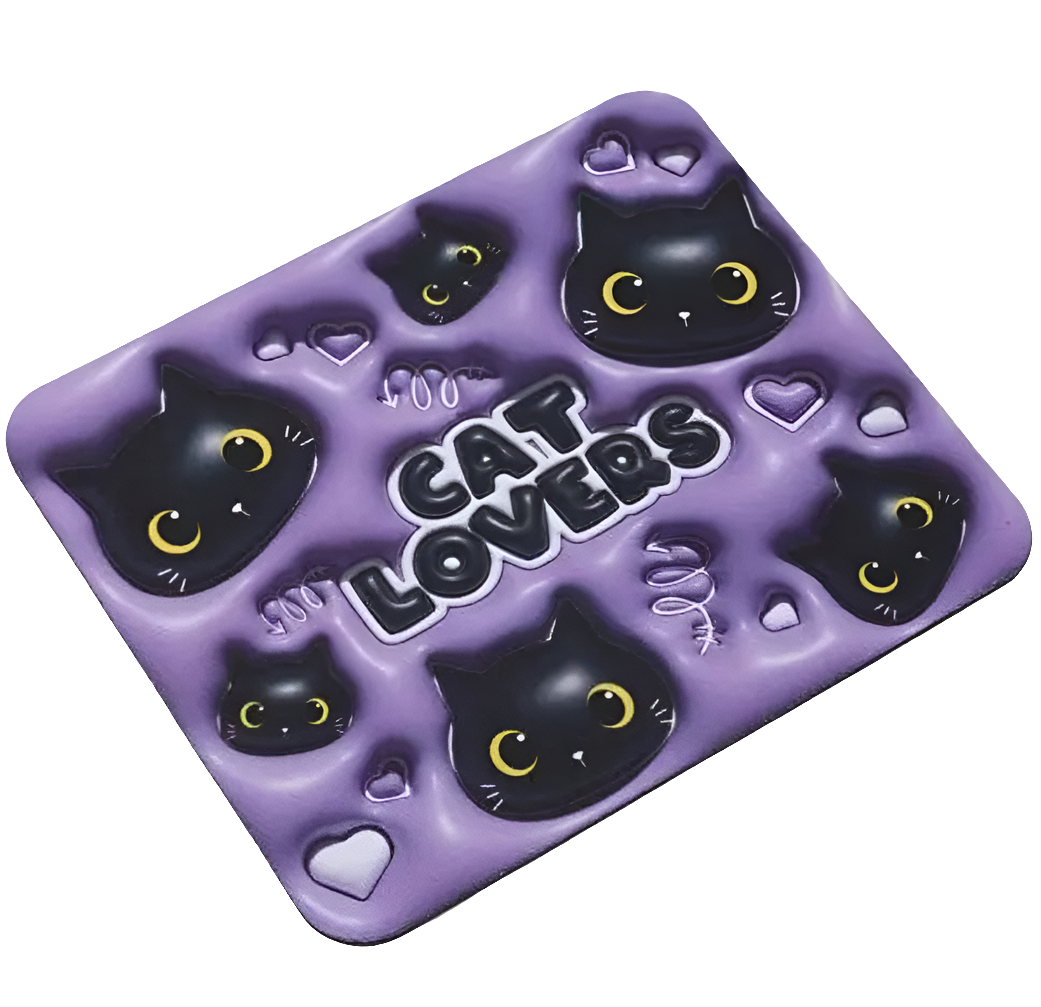 Tapete de rato 3D Gato
