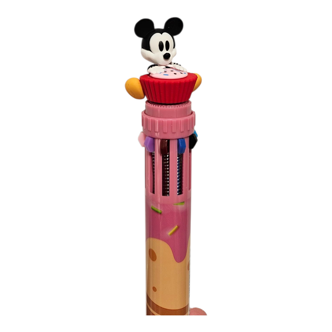 Caneta 10 Cores Mickey que Topo Roda