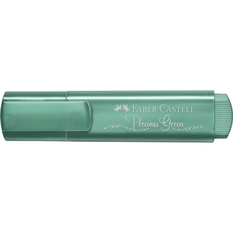Sublinhador Metálico Verde Precioso com Glitter Faber-Castell
