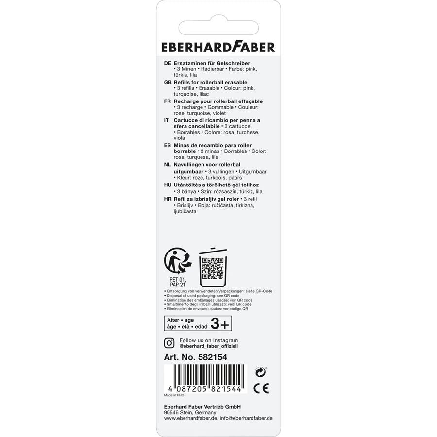 Recarga EberhardFaber para Canetas que Apaga 3 Cores