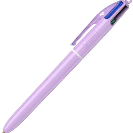 Caneta BIC com 4 Cores Lilás Pastel