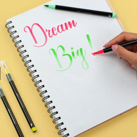 12 Brush Pens Cores Brilhantes Legami