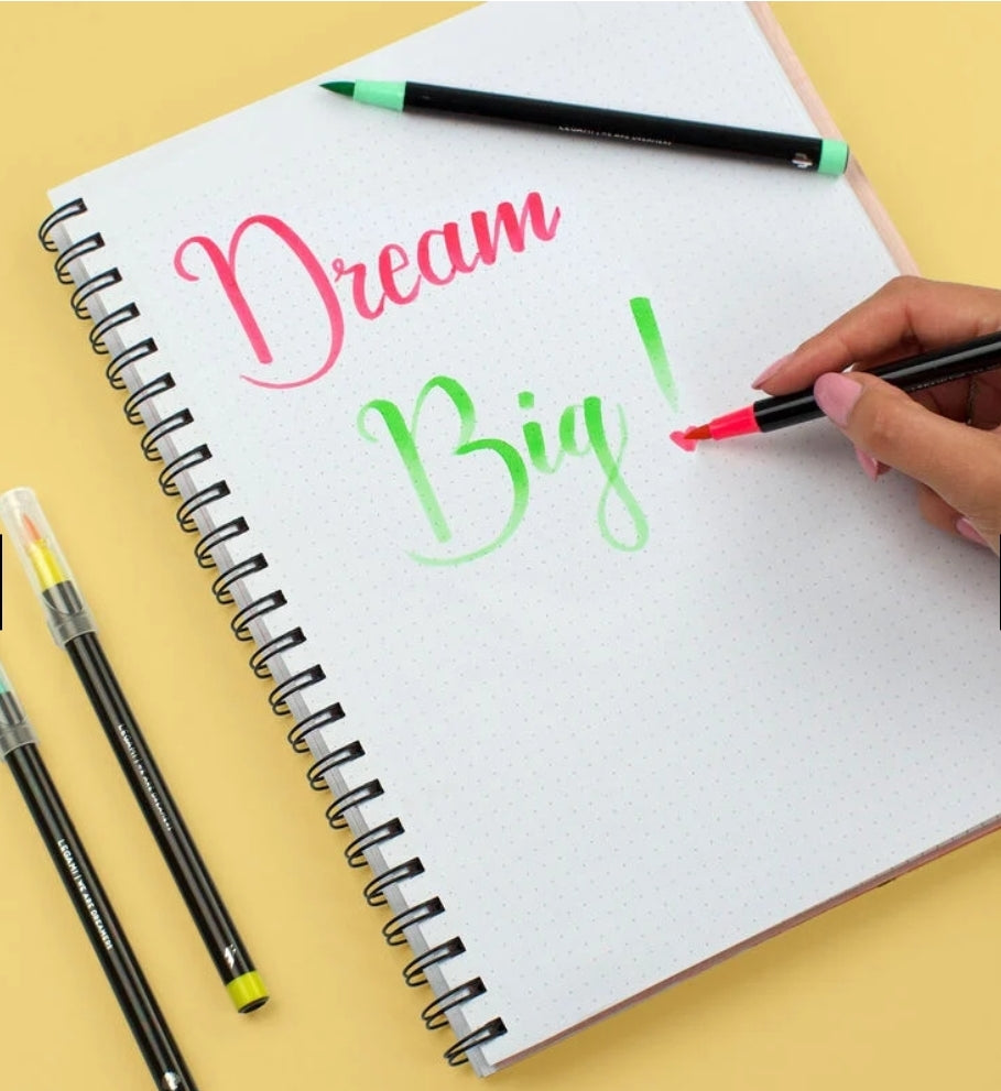 12 Brush Pens Cores Brilhantes Legami