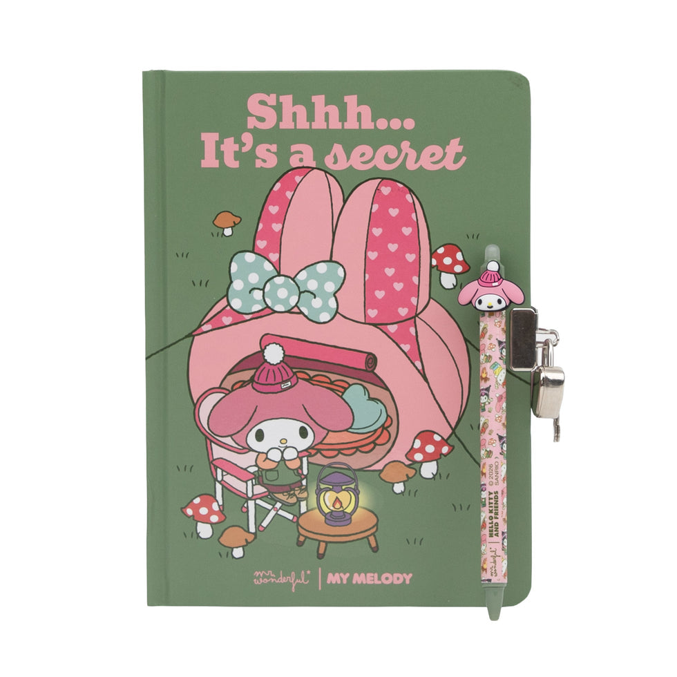Diário Secreto + Caneta Apagável  My Melody Mr.Wonderful