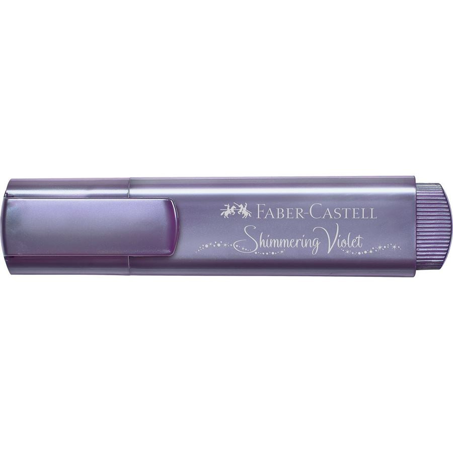 Sublinhador Metálico Violeta Brilhante com Glitter Faber-Castell