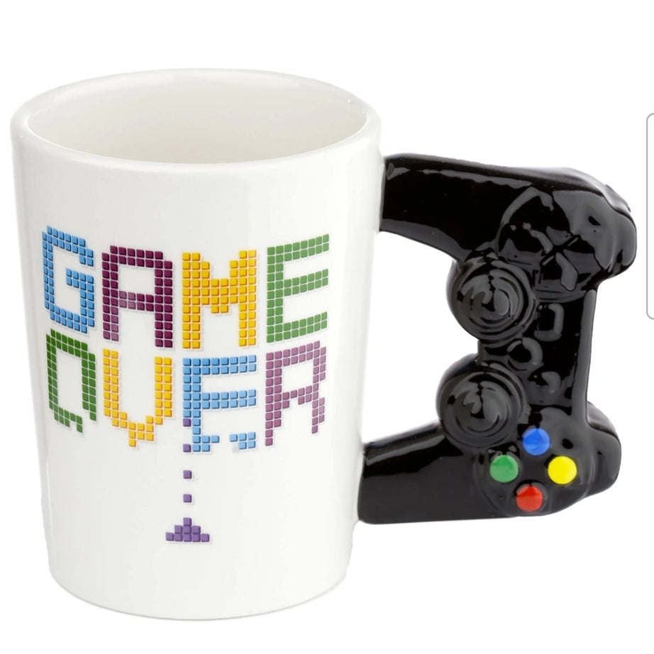 Caneca Game Over com Asa em Forma de Comando
