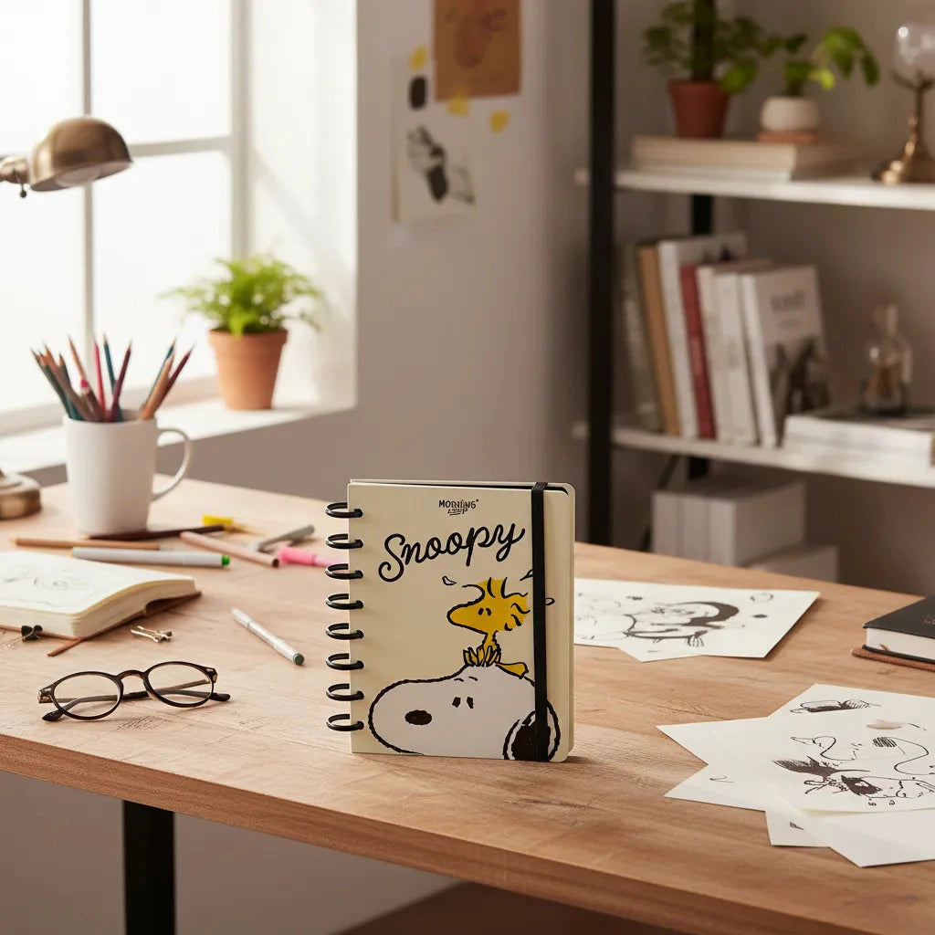 Caderno A5 Sistema de Discos Inteligente Snoopy