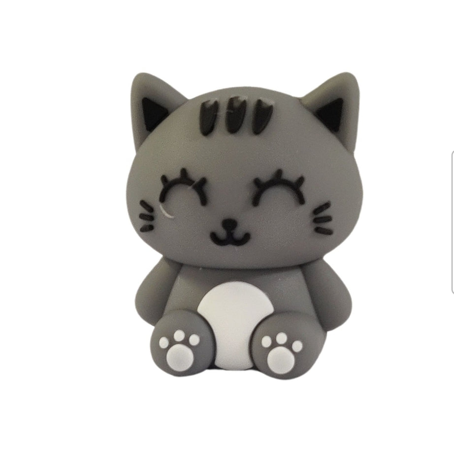 Borracha 3D Gato Cinza