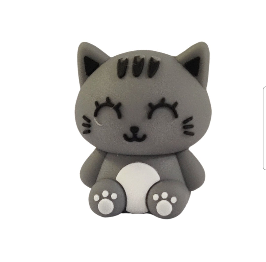 Borracha 3D Gato Cinza