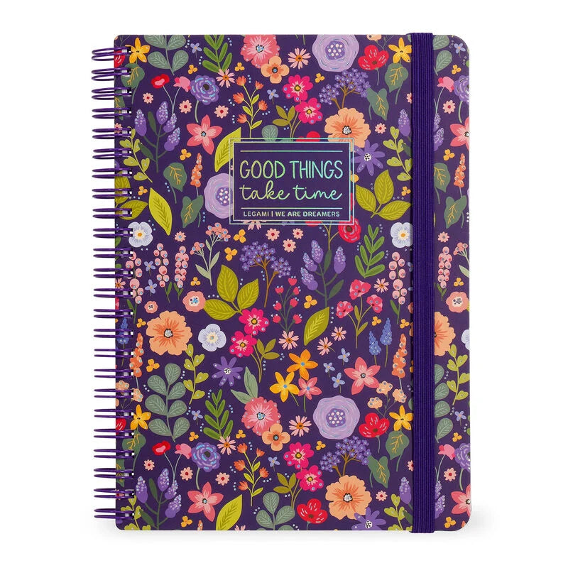 Caderno A4 Pautado Espiral Flores Legami