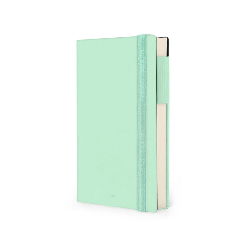 Agenda Diária 2026 Verde Pastel Legami