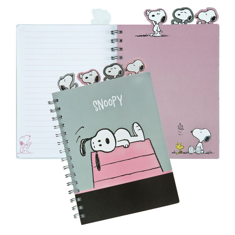 Caderno A5 com Separadores Snoopy