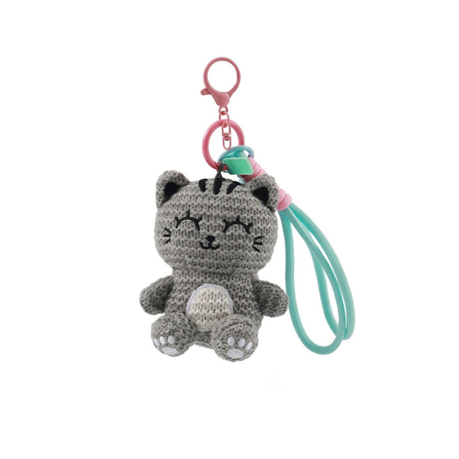 Porta Chaves Croché Gato Cinza Itotal