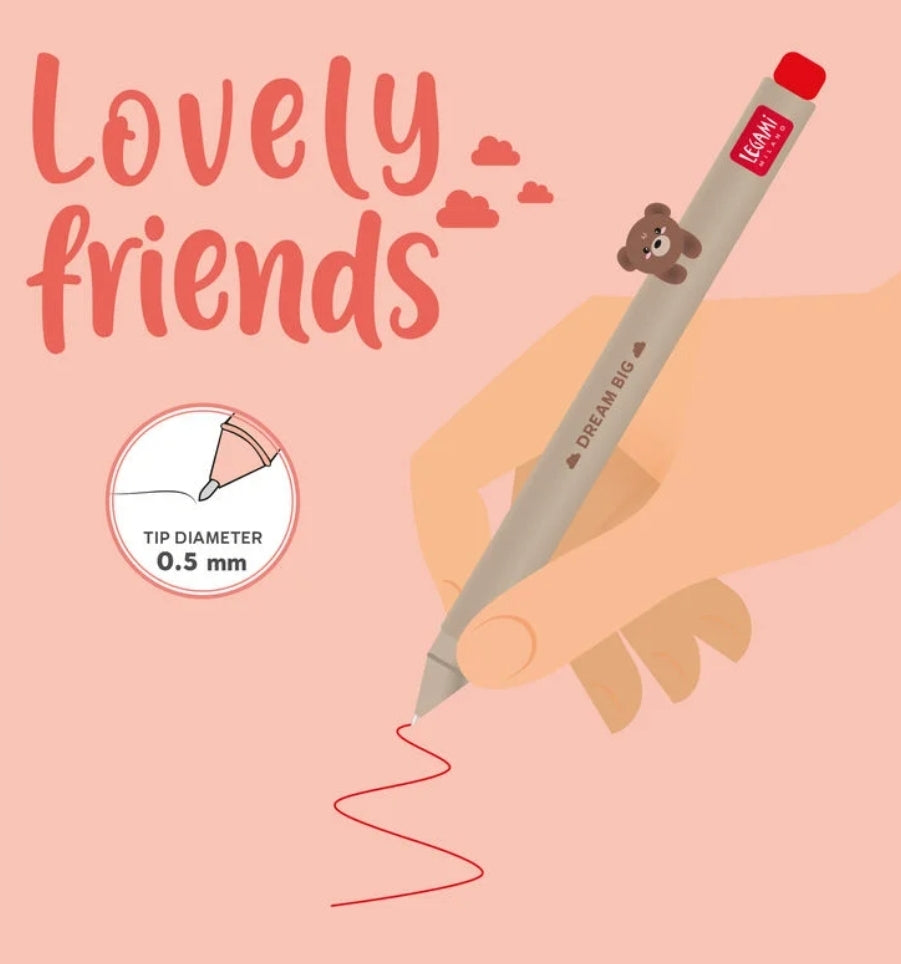 Caneta Urso Gel - Legami Lovely Friends