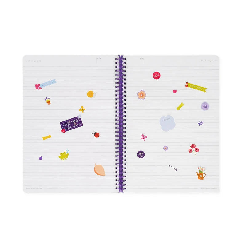 Caderno A4 Pautado Espiral Flores Legami