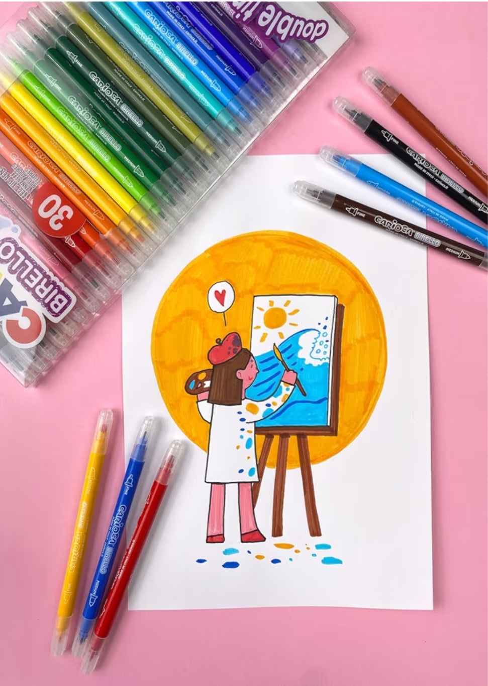 30 Marcadores Dupla Ponta Carioca