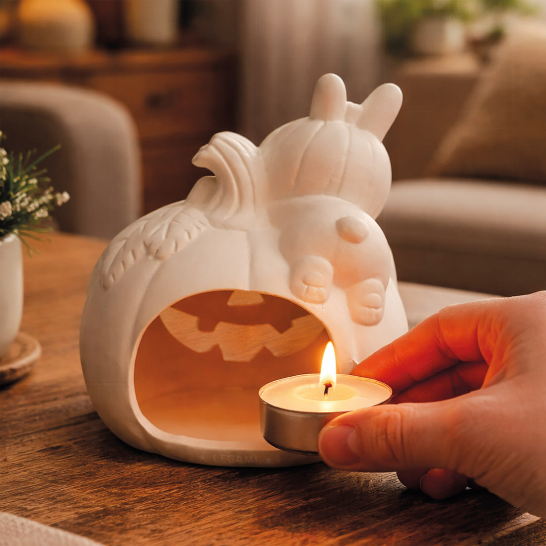 Brevemente -kit de Pintura e  Suporte de Velas para Colorir Halloween Legami