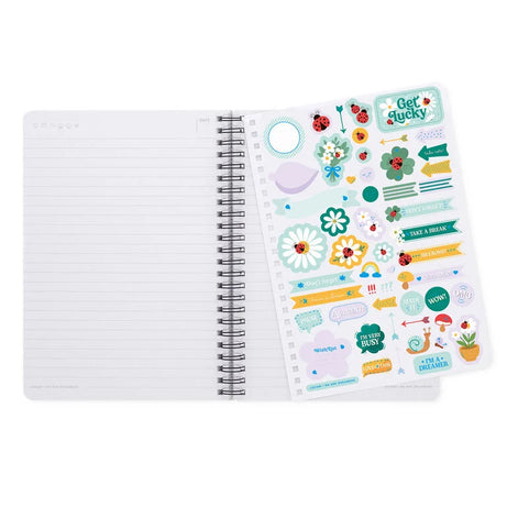 Caderno A5 em Espiral Pautado com Folha de Autocolantes Joaninha Legami