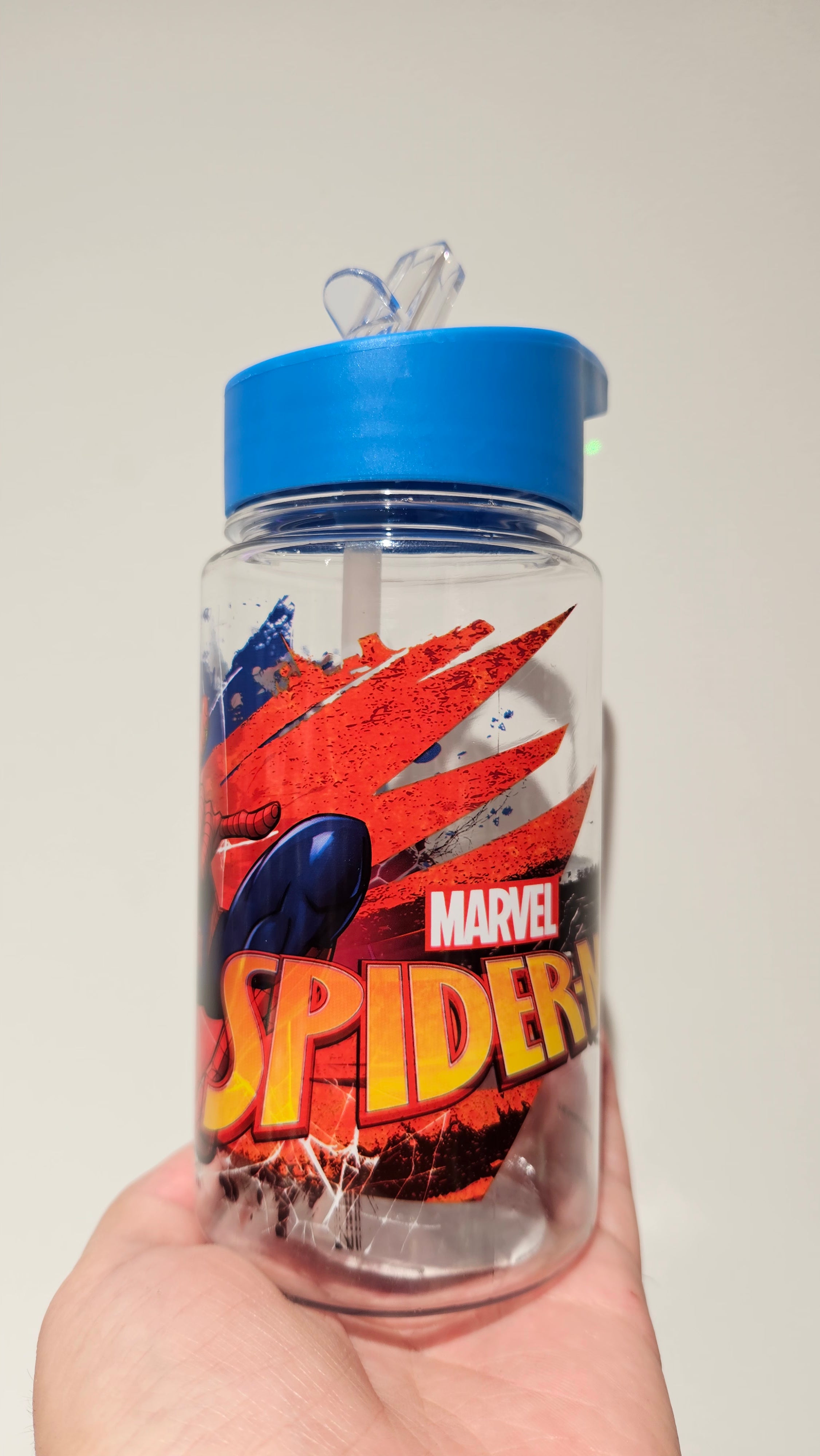 Garrafa com Palhinha Homem Aranha