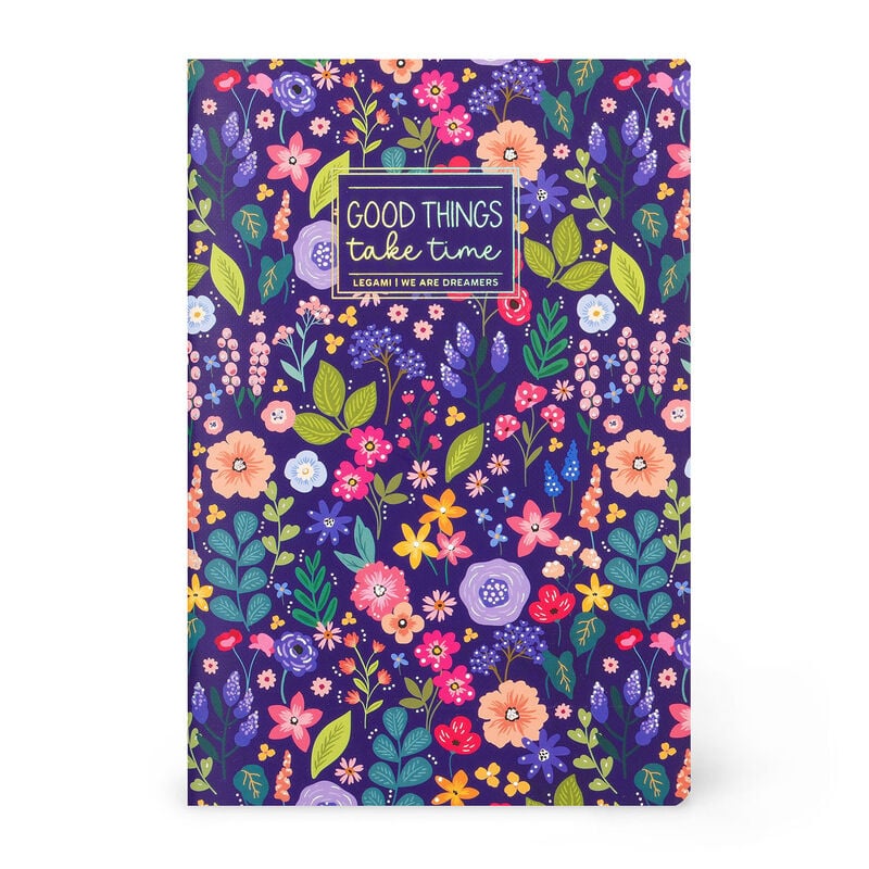 Caderno A6 Pautado Flores Legami