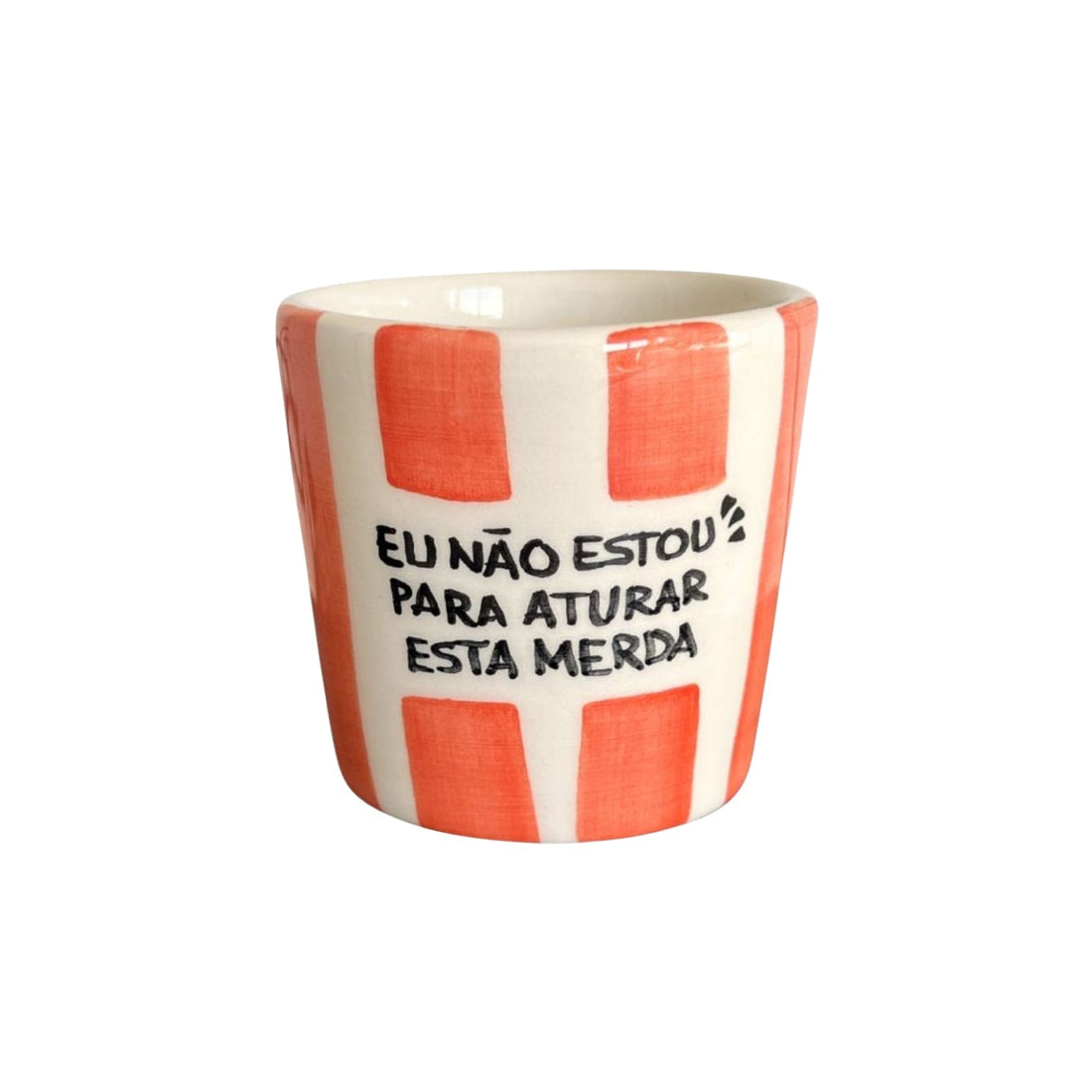 Copo Café "Eu Não Estou Para Aturar Esta Merda" e Marcador de Livros Listrados