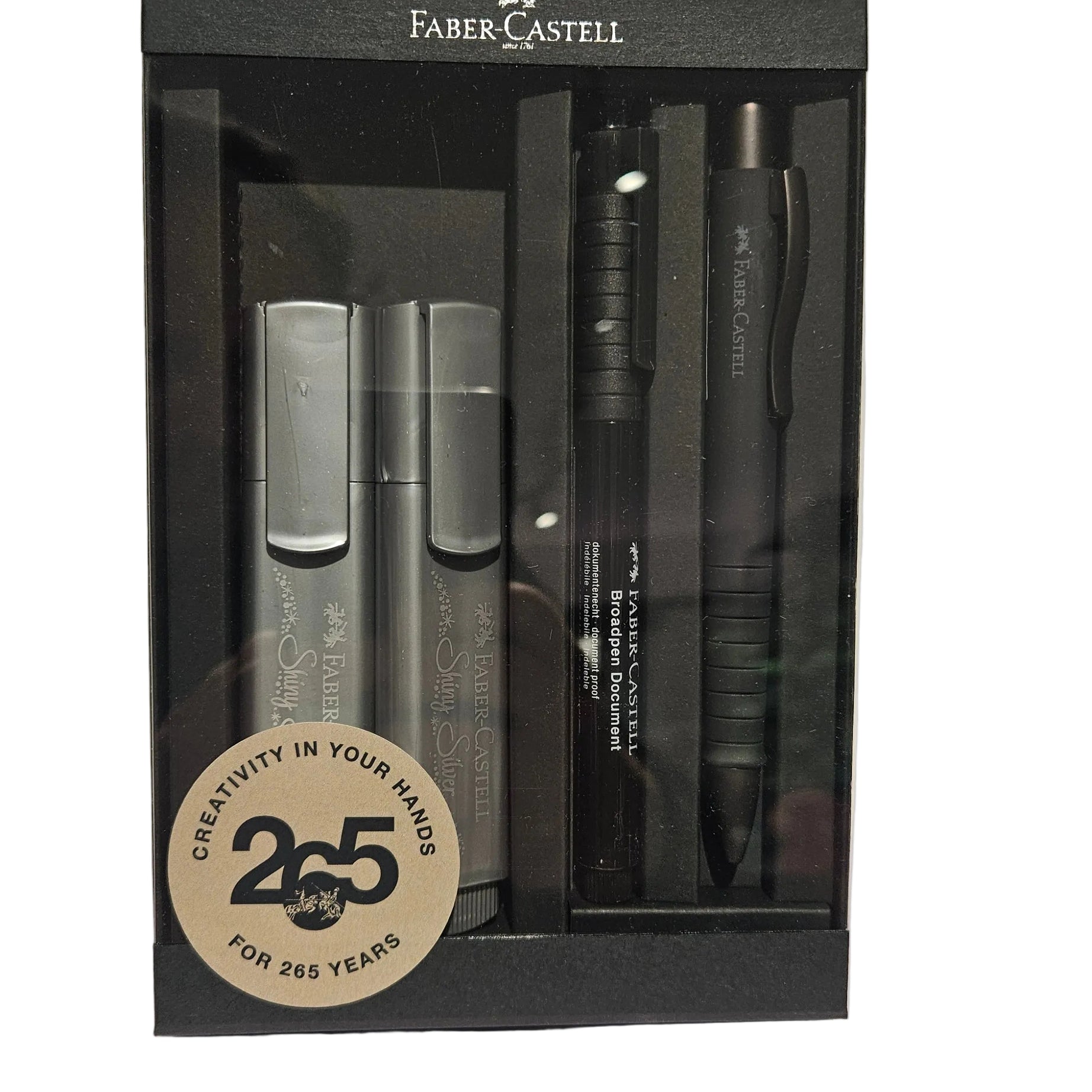 Conjunto Poly Urban Black com Broadpen e Sublinhadores Prateados