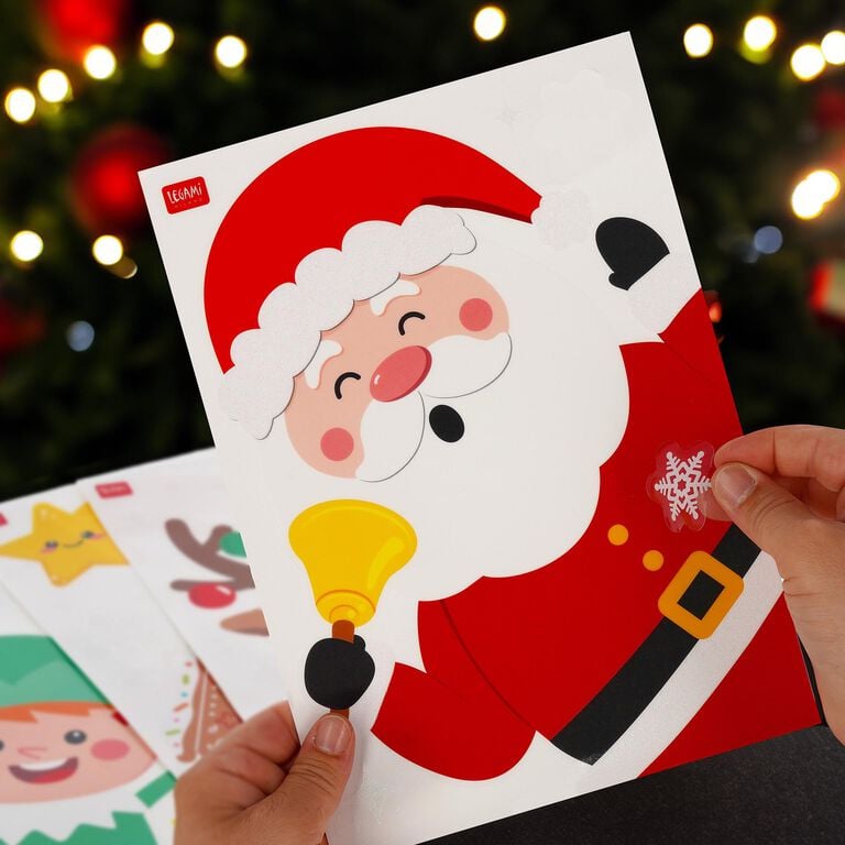 Pré-venda Conjunto 70 Autocolantes Eletrostático Natal Legami