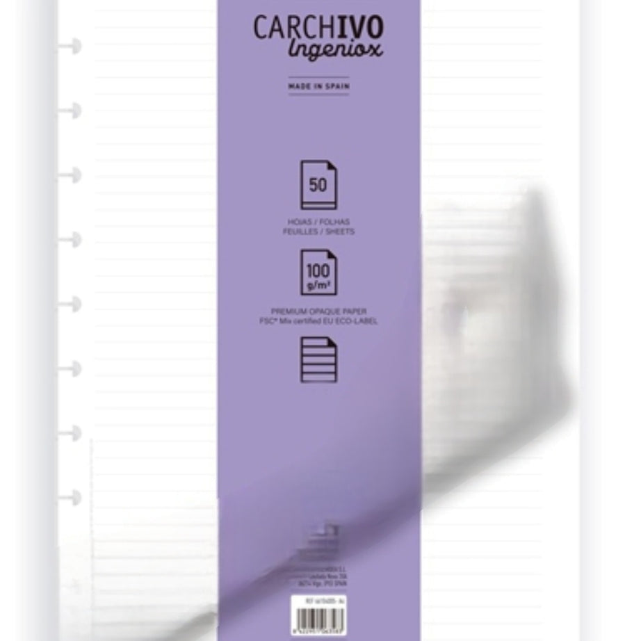 Recarga Folhas A5 Pautadas Caderno Inteligente Carchivo