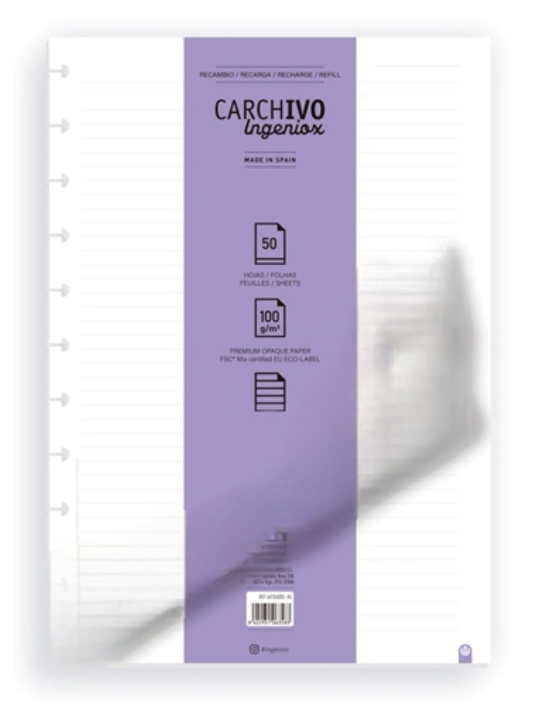 Recarga Folhas A5 Pautadas Caderno Inteligente Carchivo