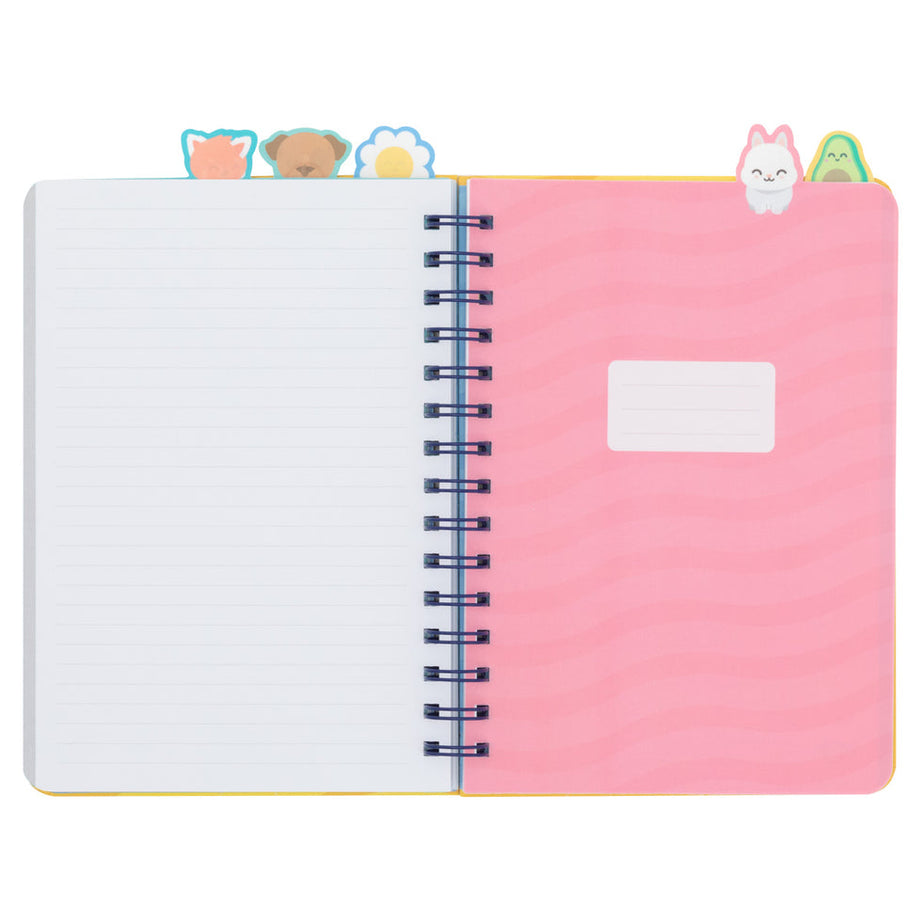 Caderno A5 Espiral Pautado Separadores "Para Grandes Metas Grandes Planos" Mr.Wonderful