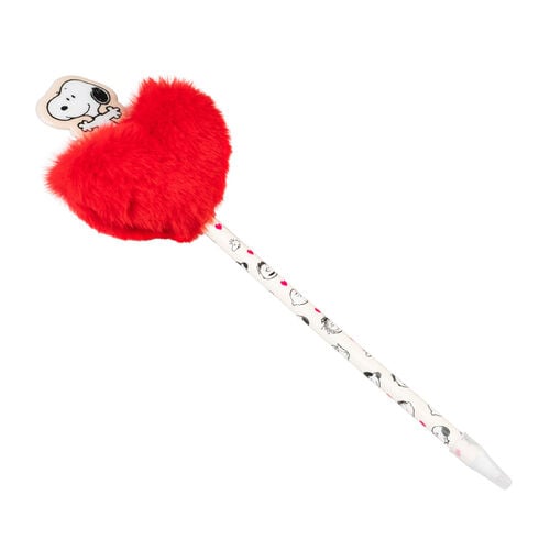 Caneta Snoopy com Coração em Pompom